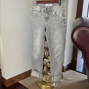 Mika Yoga Wear Light Gray Straight Leg Jeans